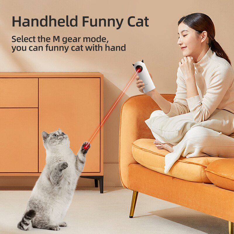Automatic Cat Toys Interactive Smart Teasing Pet LED Laser Indoor Cat Toy Accessories Handheld Electronic Cat Toy for Dog